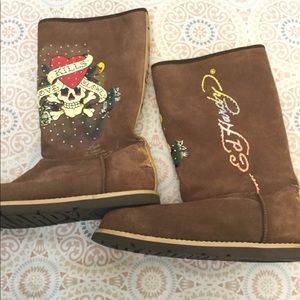 Ed Hardy Love Kills Slowly Warm Boots